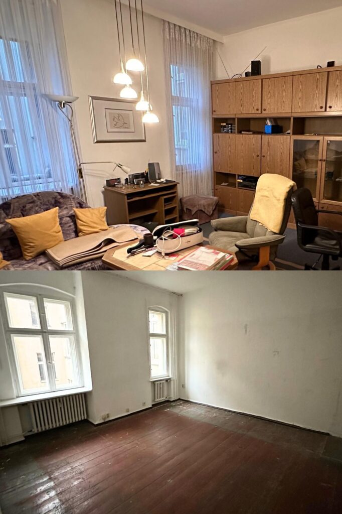 Haushaltsauflösung Dresden vorher nachher Wohnung