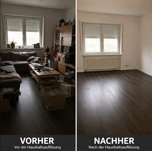 Vorher und Nachher Haushaltsauflösung Dresden